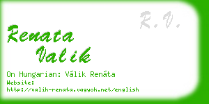 renata valik business card