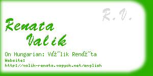 renata valik business card